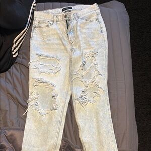 Distressed Light Blue Women's Jeans